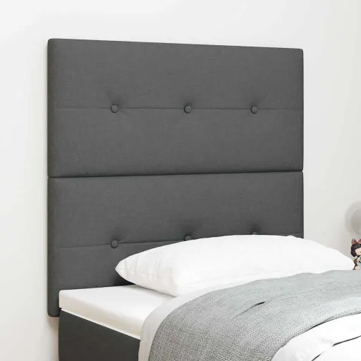 Cabecero Con Cabecera Gris Oscuro 100 cm Cuero Sintético