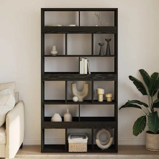 Librería   Roble Negro 100 x 33 x 187,5 cm (2 pcs)