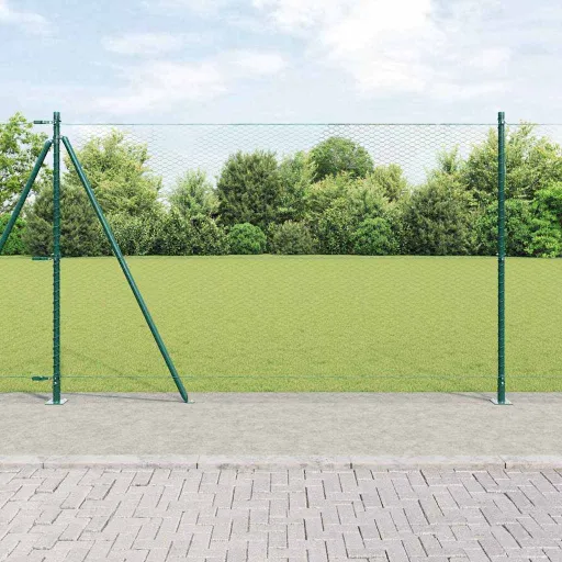 Poste de Valla Verde 25 x 1,4 m (Malla de 25 mm) Acero y PVC