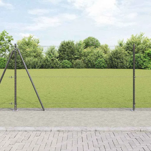 Poste de Valla Gris 50 x 1,2 m (Malla de 13 mm) Acero y PVC