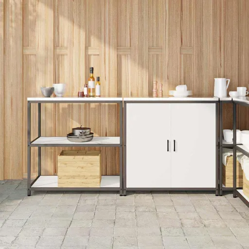 Juego de Almacenamiento de Cocina   Acero Laminado en Frío (2 pcs)