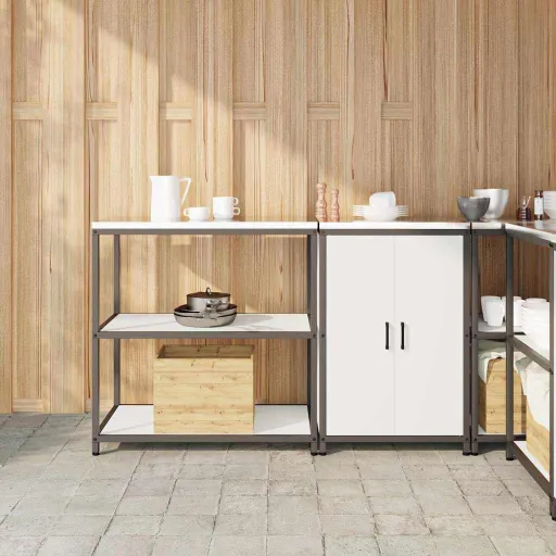 Juego de Almacenamiento de Cocina   Acero Laminado en Frío (2 pcs)