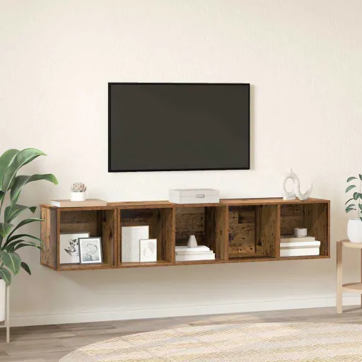 Juego de Muebles de TV   Madera Vieja Madera Contrachapada (2 pcs)