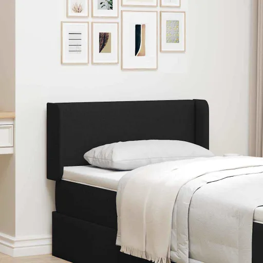 Cabecero Con Cabecera Ajustable Negro 40.5 x 4 x 40.5 cm Tela