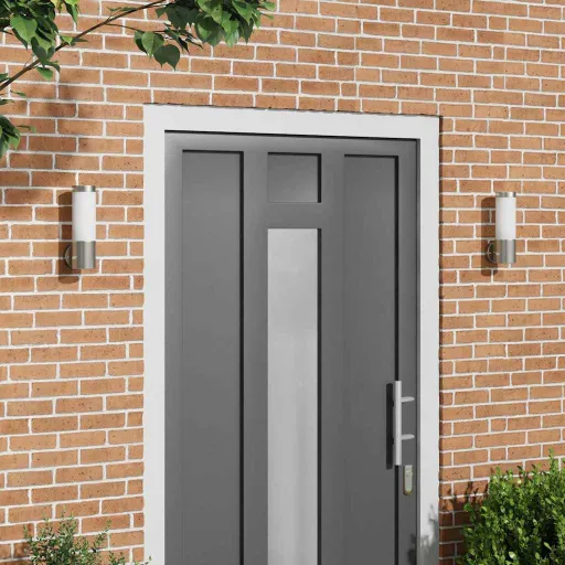 Luz de Pared Exterior   Plateado 12 x 8,5 x 27 cm (2 pcs)