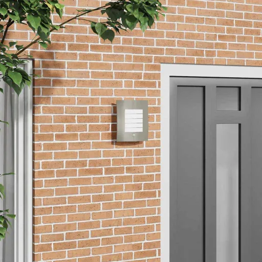 Luz de Pared Exterior Plateado 23.5 x 9 x 26 cm