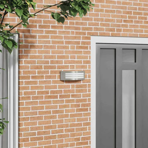 Luz de Pared Exterior Plateado 32 x 10 x 10 cm