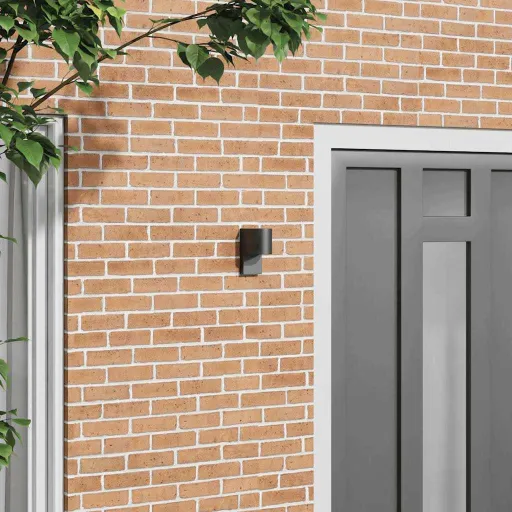 Luz de Pared Exterior Negro 12 x 7 x 15 cm Acero Inoxidable