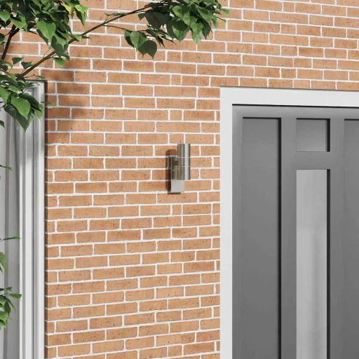Luz de Pared Exterior Plateado 7 x 10 x 22 cm