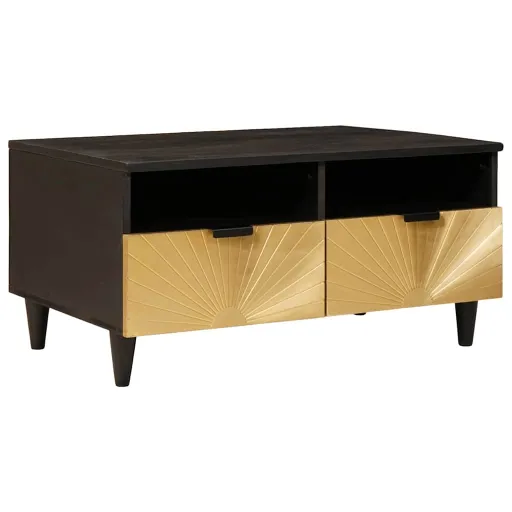 Mesa de Café Con Cajón 80 x 54 x 40 cm Madera de Mango Maciza