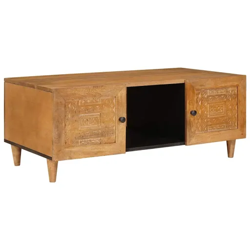 Mesa de Café Con Estante Marrón Claro 100 x 54 x 40 cm