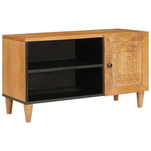 Unidades de TV Con Estante Marrón Claro 80 x 33 x 46 cm