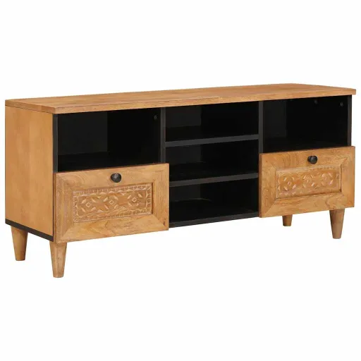 Unidades de TV Con Cajón Marrón Claro 100 x 33 x 46 cm