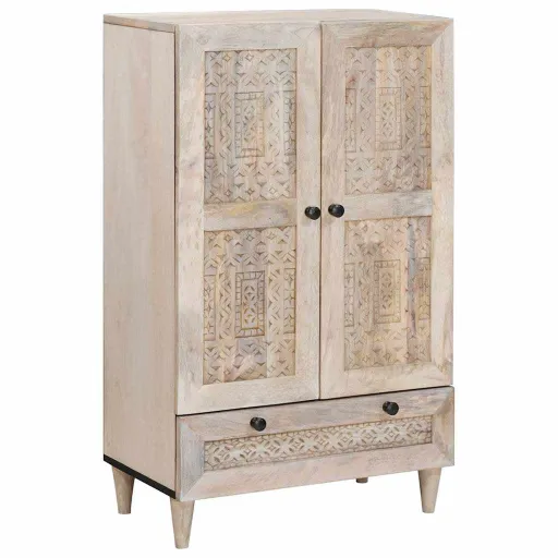 Alacena Blanco 60 x 33 x 100 cm Madera Maciza de Mango