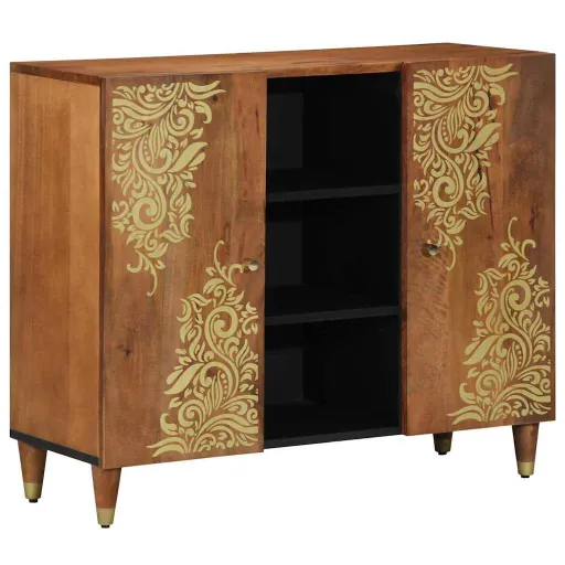 Aparador Marrón 90 x 33 x 75 cm Madera de Mango Maciza