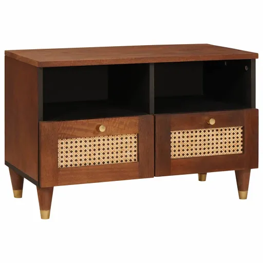 Mueble de TV Marrón 70 x 33,5 x 46 cm Madera de Mango Maciza