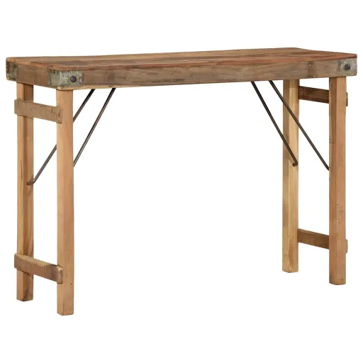 Mesa Auxiliar Marrón 110 x 35 x 76 cm Madera Sólida Recuperada