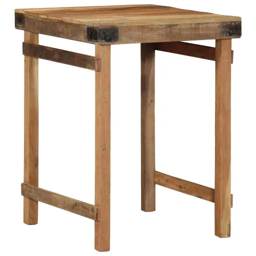 Mesa de Comedor Marrón 60 x 55 x 76 cm Madera Maciza Reciclada