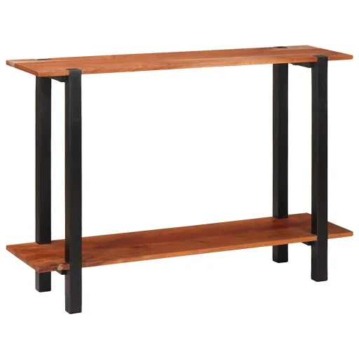Mesa Consola Con Estante Marrón y Negro 110 x 30 x 75 cm