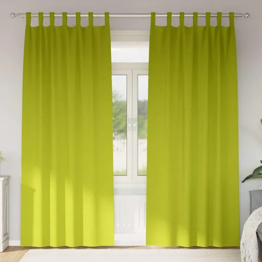Cortinas Opacas Con Anillas   Verde 260 x 140 cm Poliéster (2 pcs)