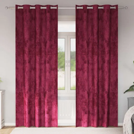Cortinas de Terciopelo   Rojo Vino 260 x 140 cm Terciopelo (2 pcs)