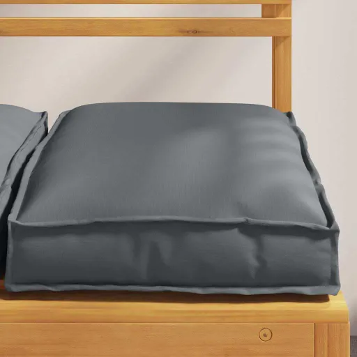 Cojín   Antracita 40 x 40 x 8 cm Tela Oxford (2 pcs)