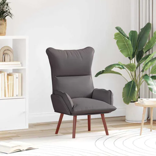 Sillón Gris 69 x 74 x 93 cm Cuero Artificial