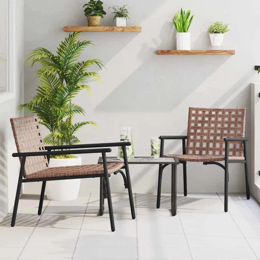 Silla de Jardín   Marrón 78 x 55,5 x 75,5 cm (2 pcs)