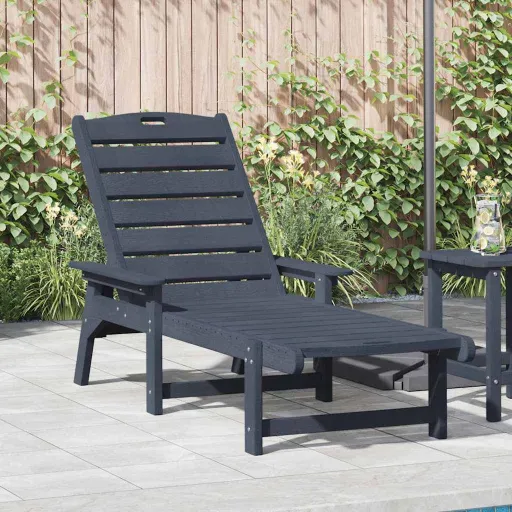 Tumbona Azul Marino 195,5 x 53 x 98,5 cm HDPE