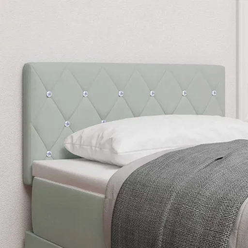 Cabecero Con Cabecera Gris Claro 80 cm Cuero Sintético