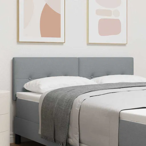 Cabecero Con Cabecera Gris Claro 160 cm Cuero Sintético