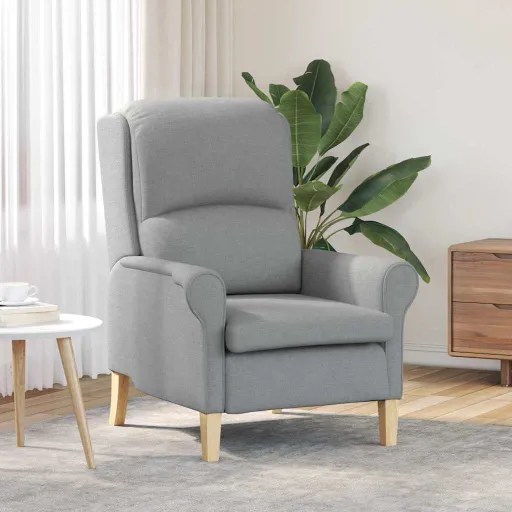 Sillón Gris Claro 76 x 94 x 102 cm Tela