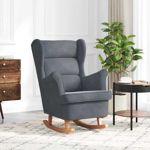 Mecedora Gris Oscuro 92 x 71 x 100 cm Madera Contrachapada