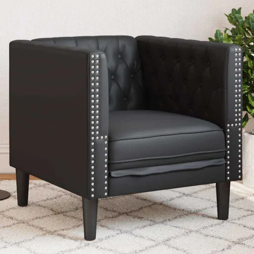 Sofá Negro 74,5 x 71 x 70,5 cm PVC