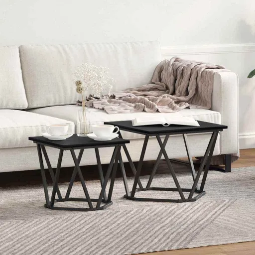Conjunto de Mesas Auxiliares   Roble Negro 50 x 50 x 40 cm (2 pcs)