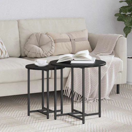 Conjunto de Mesas Auxiliares   Roble Negro (2 pcs)