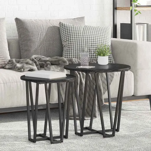 Conjunto de Mesas Auxiliares   Roble Negro (2 pcs)