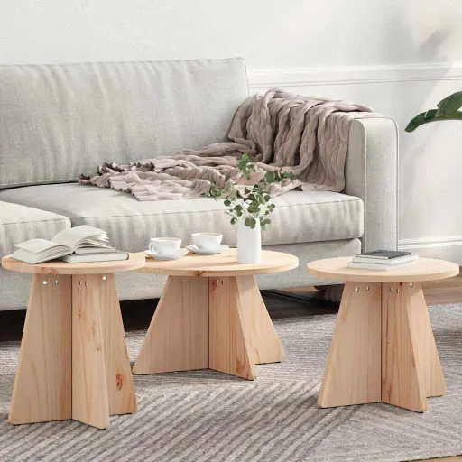 Mesa de Café   Natural (3 pcs)