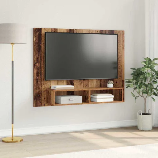 Conjunto de Mueble de TV Madera Envejecida 120 x 23,5 x 90 cm