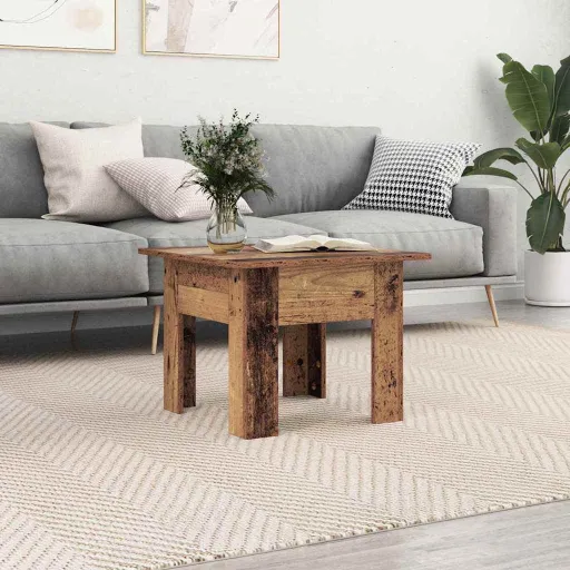 Mesa de Café Madera Vieja 55 x 55 x 42 cm Madera de Ingeniería