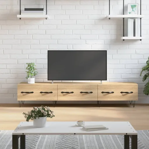 Mueble de TV Madera de Ingeniería Roble Sonoma 150x36x30 cm