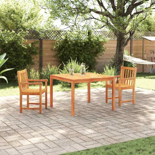 Conjunto de Comedor de Jardín   Marrón (3 pcs)