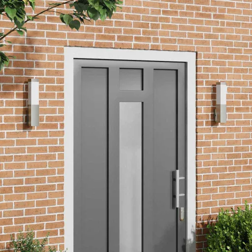 Luz de Pared Exterior   Plateado 10.5 x 6 x 33 cm (2 pcs)