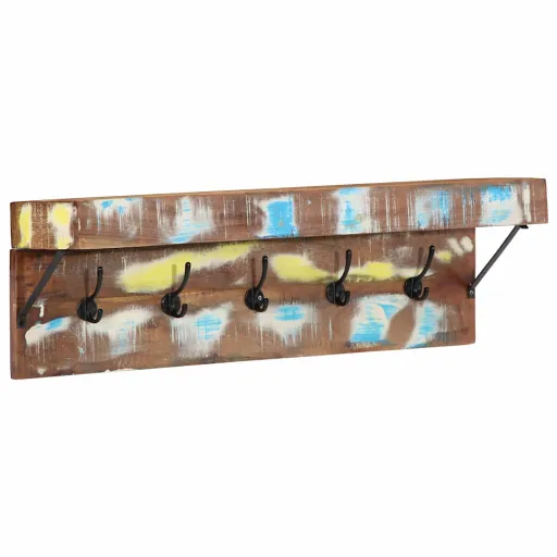 Perchero Marrón 73 x 19 x 23 cm Madera Maciza Recuperada