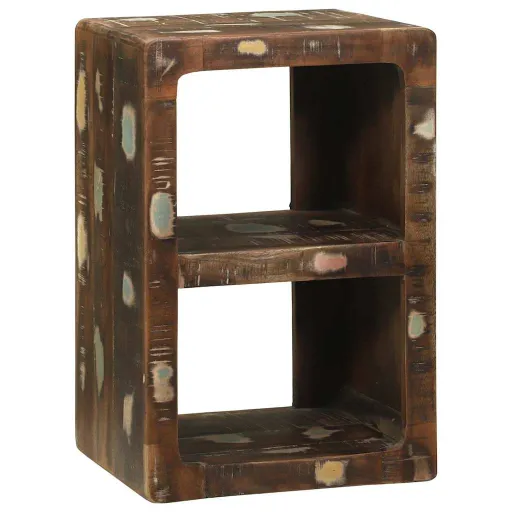 Mueble de TV Con Estante Multicolor Madera Maciza Recuperada