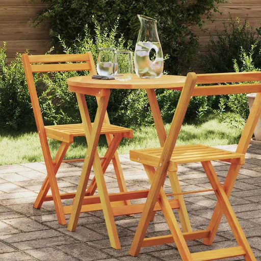 Mesa de Jardín Natural 60 x 60 x 72 cm Madera de Acacia Sólida