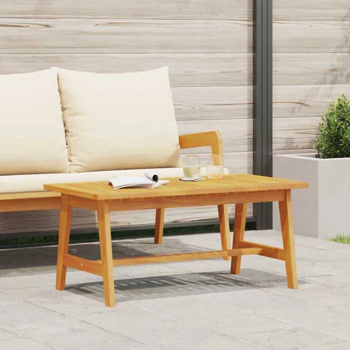 Mesa de Café Aceite Natural Madera de Acacia Sólida