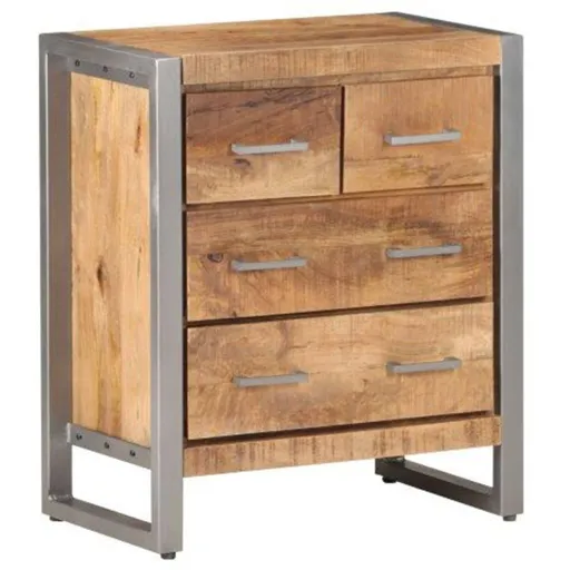 Aparador de Madera de Mango Rugosa 60x35x70 cm