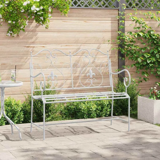 Banco de Jardín Antiguo 104 x 54 x 93 cm Acero
