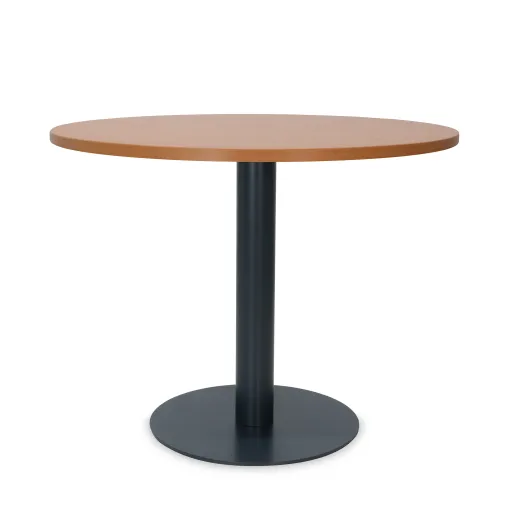 Mesa de Reunión Redonda 1000x750 mm – Tapa Peral en Melamina, Estructura Antracita